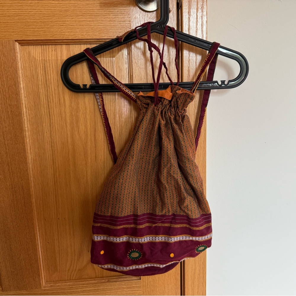 Beautiful Indian Mirrorwork Satchel Backpack